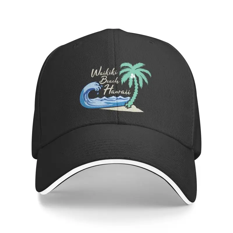 Punk Unisex Hawaii Beach Tropical Palm Tree Baseball Cap Adult Adjustable Dad Hat Women Men Hip Hop