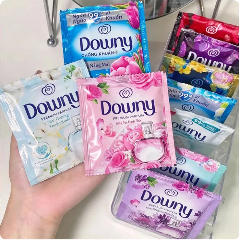 18mlX50 Bags Vietnamese Fabric Softener & Scent Booster, Fresh Fragrance, Anti-Static Small Bag Home Travel Portable
