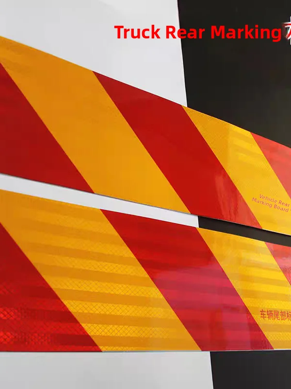 Aluminum Reflective Plate Truck Special Diagonal Reflection Warning Sticker Vehicle Yearly Inspection Dedicated Anti-Collision