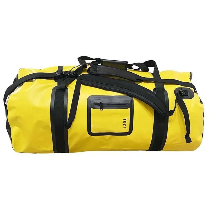 120L  Waterproof Kayak Duffel Bag Dry Saddle Luggage Storage Beach Rafting Motorcycle Travel Camping Swimming Bags
