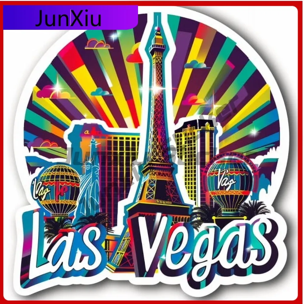 

Las Vegas Decal. Glittering Vintage Car Laptop Window Bumper Waterproof Vinyl Decal Decoration Aesthetic Unique Cool Funny
