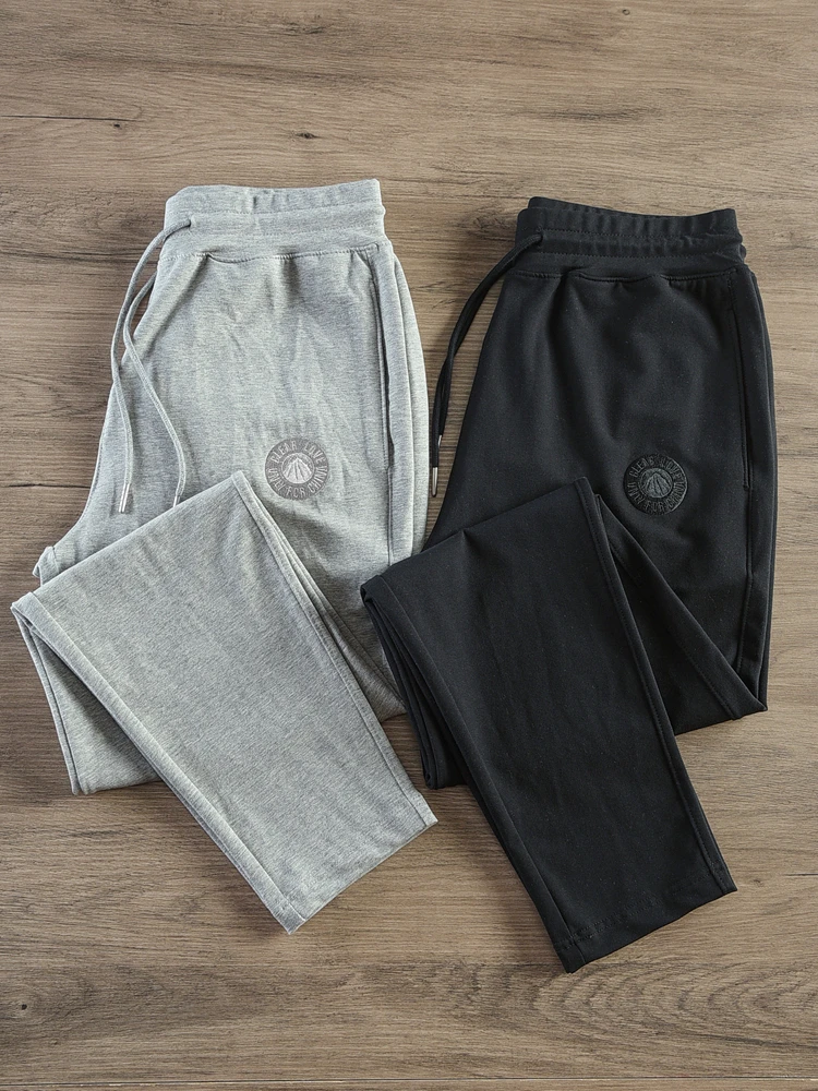 

Summer New Men's Loose Fit Straight Leg Sweatpants Elastic Grey Casual Sports Trousers Breathable Comfortable Youth Fashion