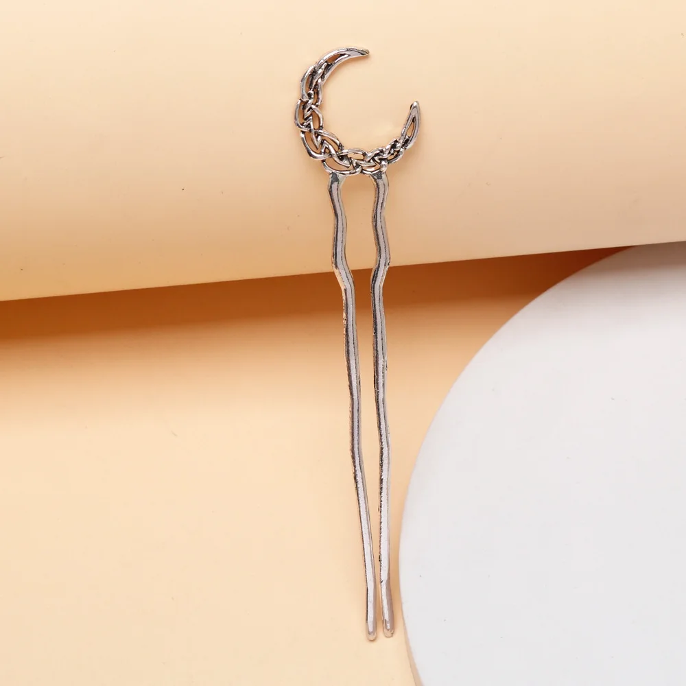 Lua irlandesa hairpin nórdico simples crescente placa hairpin verão feminino maruko cabeça acessórios para o cabelo