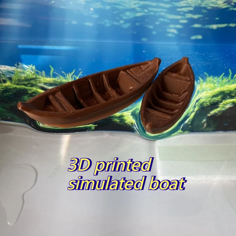 3D Printed Floating Boat Model Figurine, Simulated Mini Boat, Creative Floatable Boat,Aquarium Decoration,  Fish Tank Ornaments
