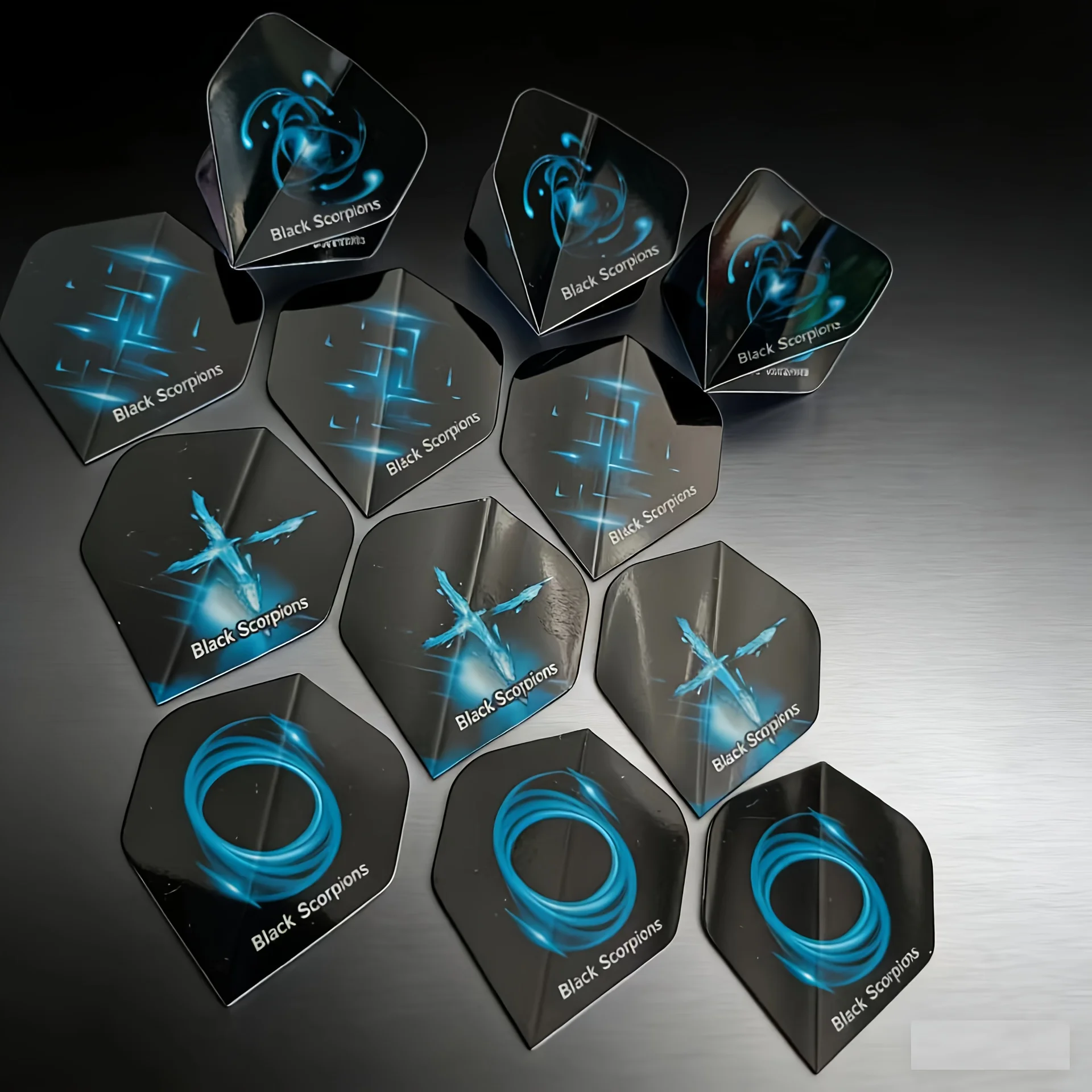 

12pcs Blue Personalized Dart Tail Racing Grade Dart Accessories High Toughness Competitive Dart Leaves for Steel Pointed Darts