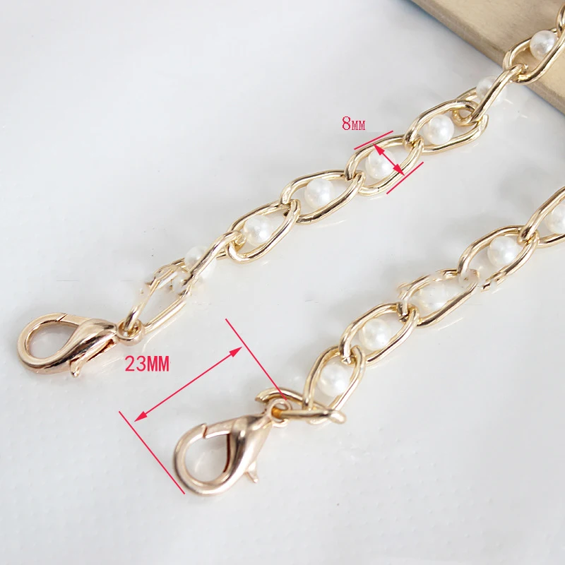 40-120cm Pearl Bag Chain Replacement Shoulder Bag Strap Handle Belt Bag Parts