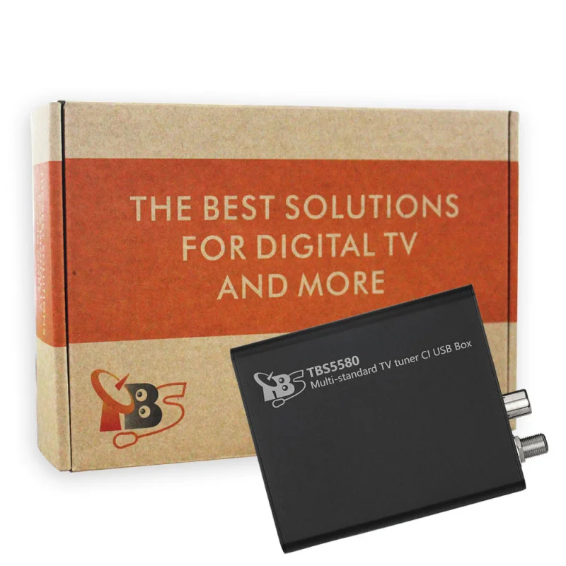 TBS5580 Multi-standard Universal TV Tuner CI USB Box, DVB-S2/S, DVB-T2/T, DVB-C2/C, DVB-S2X and ISDB-T,for Pay TV