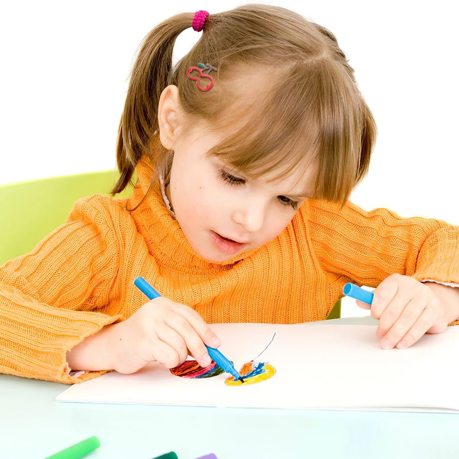 6 pezzi fermagli per capelli frutta cartone animato metallo colorato accessori per capelli per bambine adorabili mollette forcine per bambini forcine per bambini