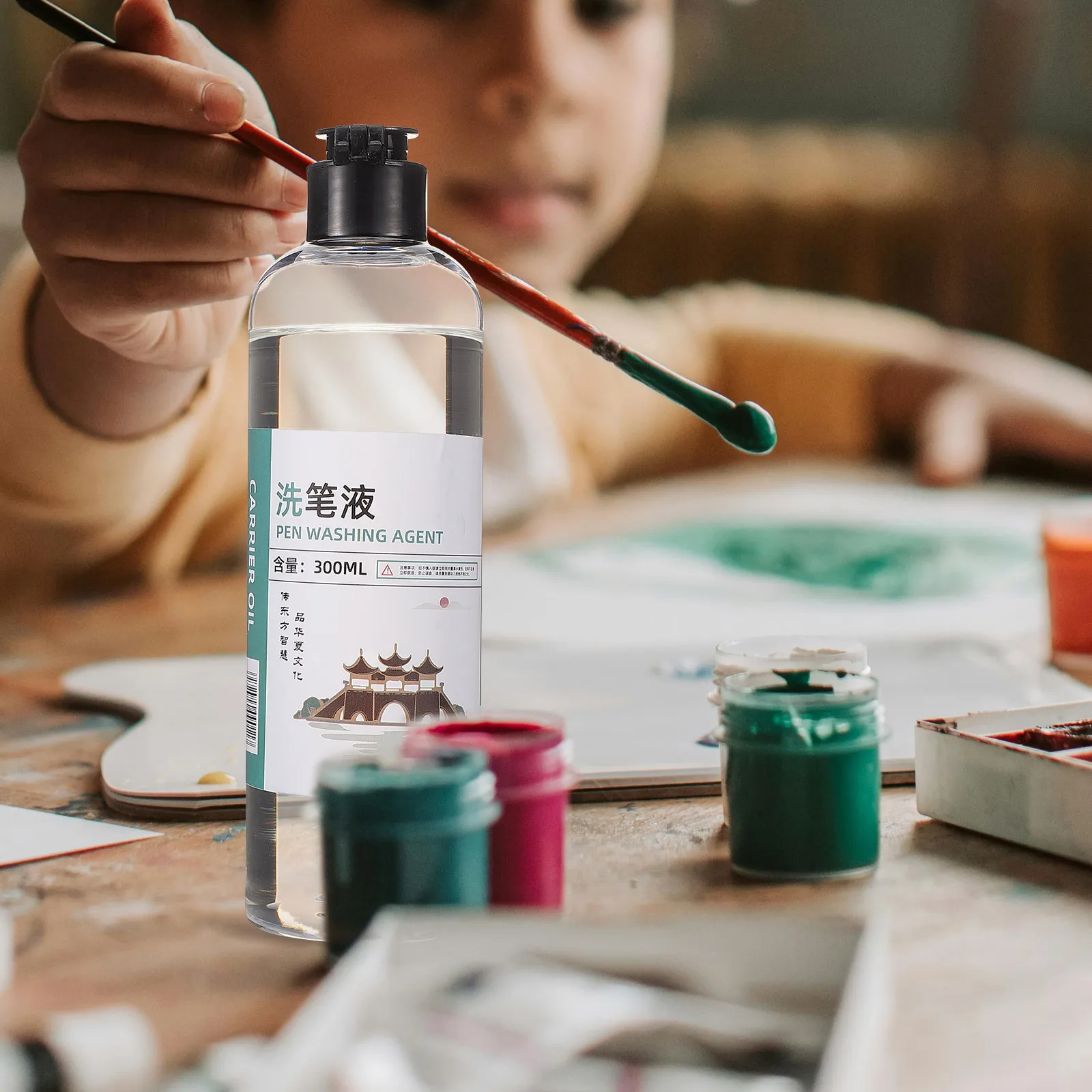 سائل منظف فرشاة الطلاء الزيتي لأداة الرسم بالألوان المائية الأكريليك، مستلزمات الطلاب الفنية، حل نظيف لفرشاة الطلاء #2