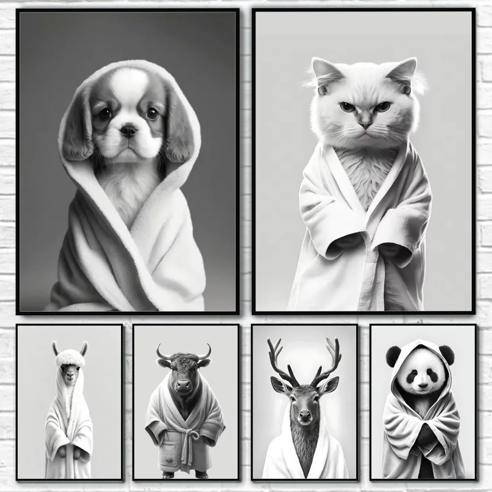 

Alpaca Deer Cat Dog Panda Funny Gift Poster Sticky Wall Art Printing Waterproof Home Living Bed Room Bar Hallway Aesthetic Decor