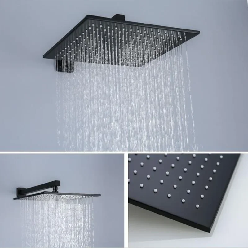BECOLA Thermostatic Shower Faucets Set Bathroom Rainfall Shower Head Wall Mounted Luxury 2way 3way Concealed Bath Shower Systems