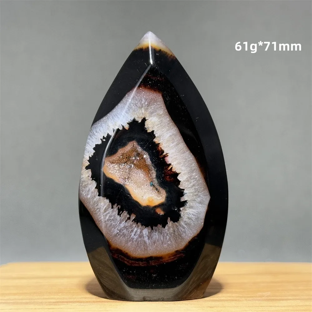 Beautiful Flower Agate Free Form Torch Natural Mineral Rock Spiritual Meditation Healing Energy Home Feng Shui Decorative Gift