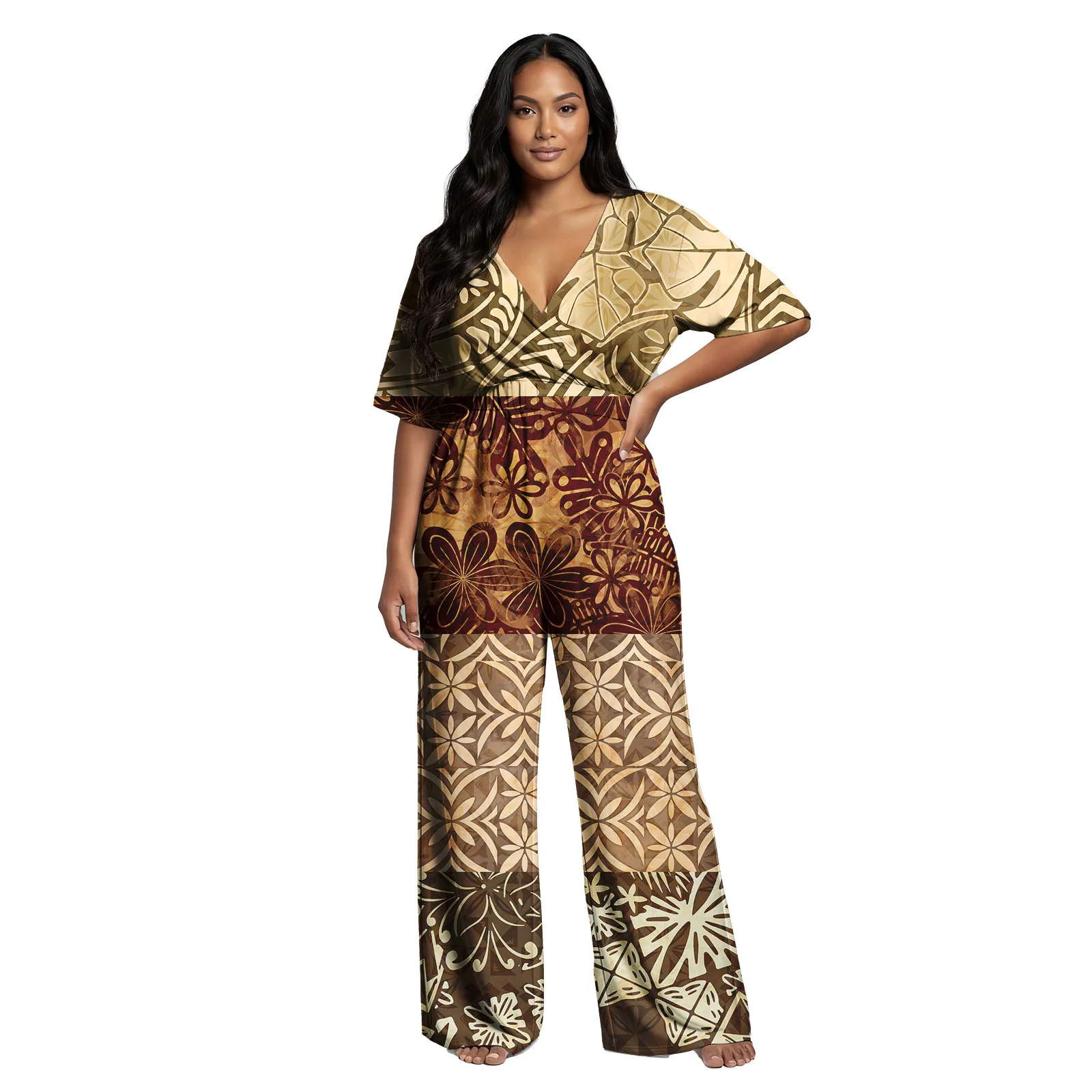 ملابس نسائية عصرية بشعار مخصص عالي الجودة ملابس نسائية كبيرة الحجم مثيرة تصميم كلاسيكي من ساموا بولينيزيا القبلية رومبير نسائي