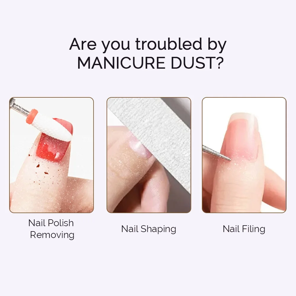 4000 دورة في الدقيقة شفط قوي مسمار مجمع الغبار USB الغبار شفط جامع المهنية مسمار الغبار النازع اللاسلكية مسمار الفن صالون