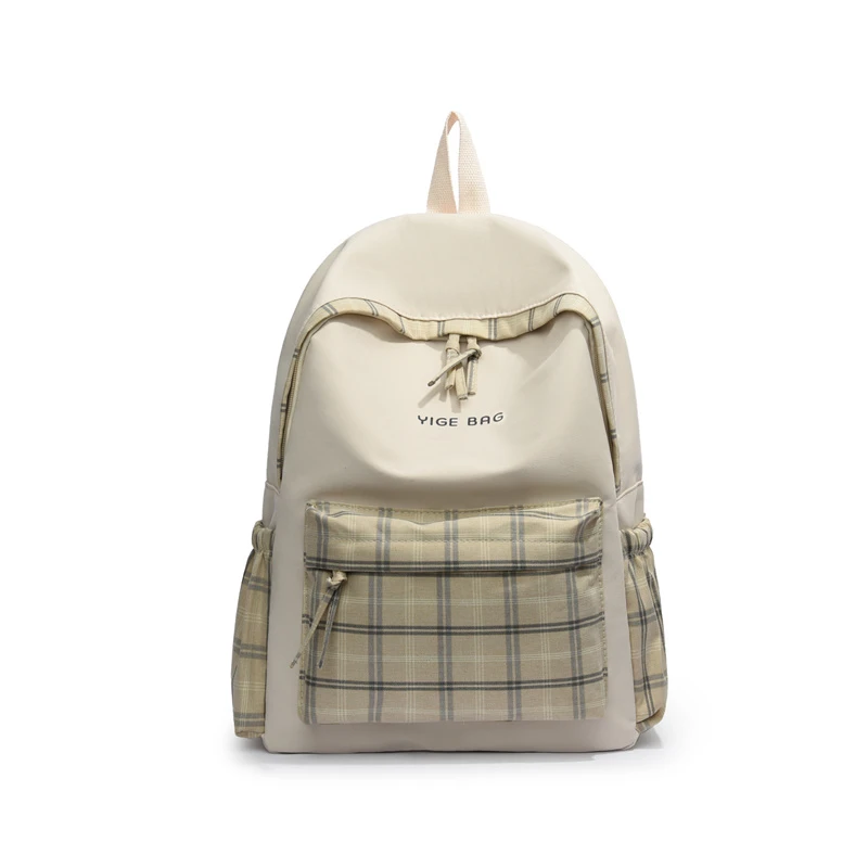 Frauen Schultasche Wasserdicht Große Kapazität Schulrucksack Glatte Reißverschluss Einfarbig Teenager Mädchen Casual Daypack Tasche Student Versorgung