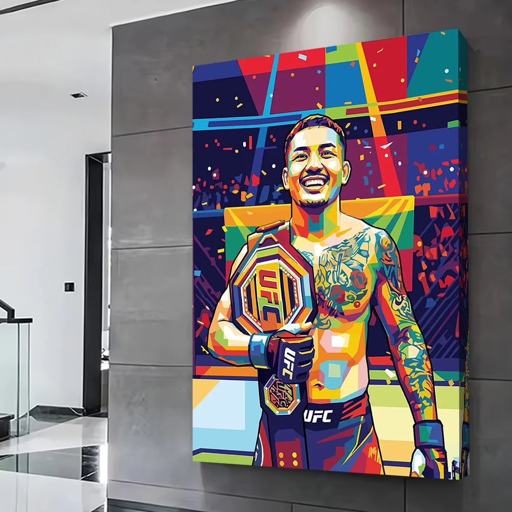 Boxer Champion With Belt Poster Customizable Printed Canvas Painting Wall Art Gift for Modern Home Decoration Ornaments Pictures