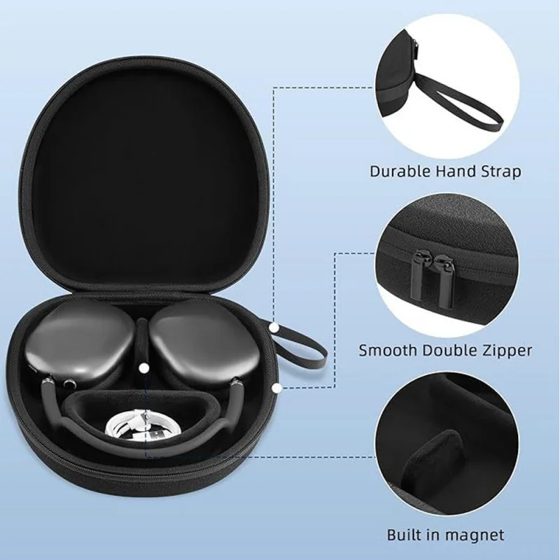 حقيبة سفر محمولة لأجهزة Apple AirPods Max تدعم وضع النوم وحقيبة تخزين منظمة صلبة لأجهزة AirPods #2
