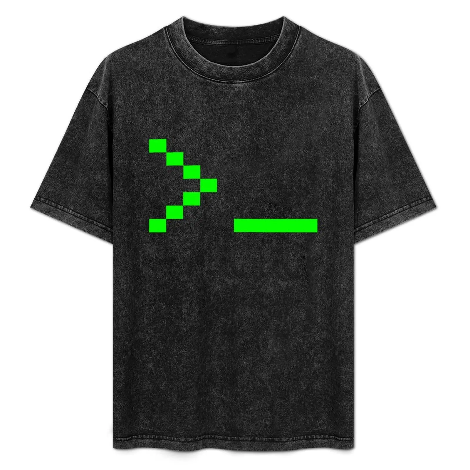

Old School Computer Text Input Prompt T-Shirt Abstract Pattern Print Top
