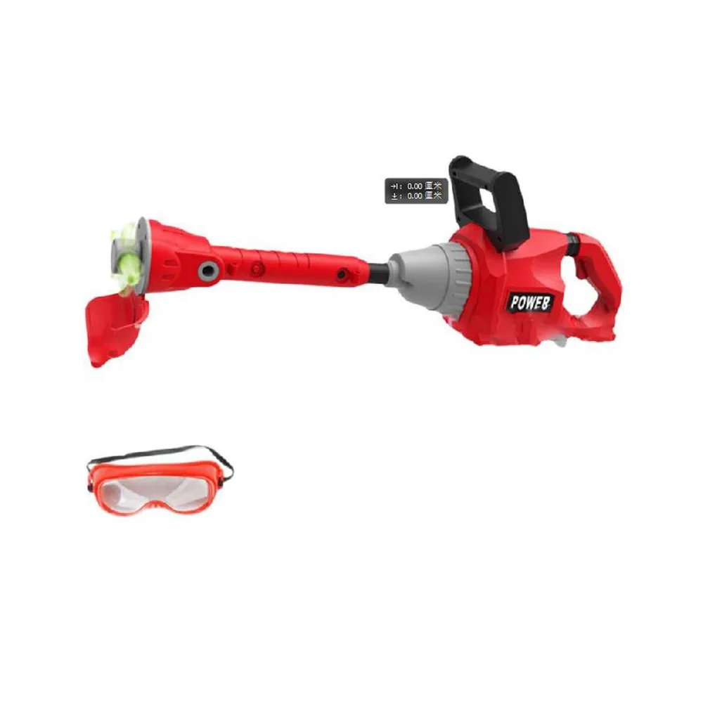 Plastic Electronic Toy Lawnmower Large Size Kids Play Tools Lawn Trimmer Toy Role-playing Games Kids Play Tool Kits