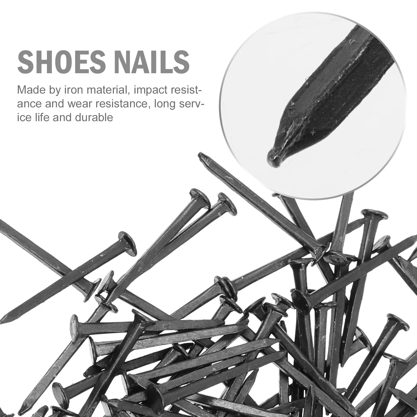Shoe Repair Nails Iron Lightweight Durable Heel Replacement Tacks Hardware Accessories Round Head Boot Fixing Tools Long Service