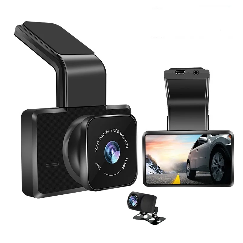 

Portable 3inch Screen Wifi Car DVR Dash Camera 2MP 30fps Front 1080P Rear 720P Dual Lens Car Hd Night Vision GPS Drive Recorder