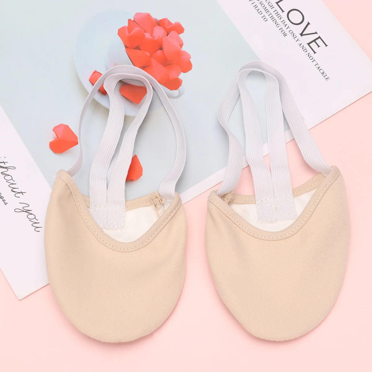 

1Pair Sheepskin Palm Protector Ballet Shoes Half Sole Skin Color Size L Lightweight Sole Cover Dancing Shoes Yoga Modern Dance