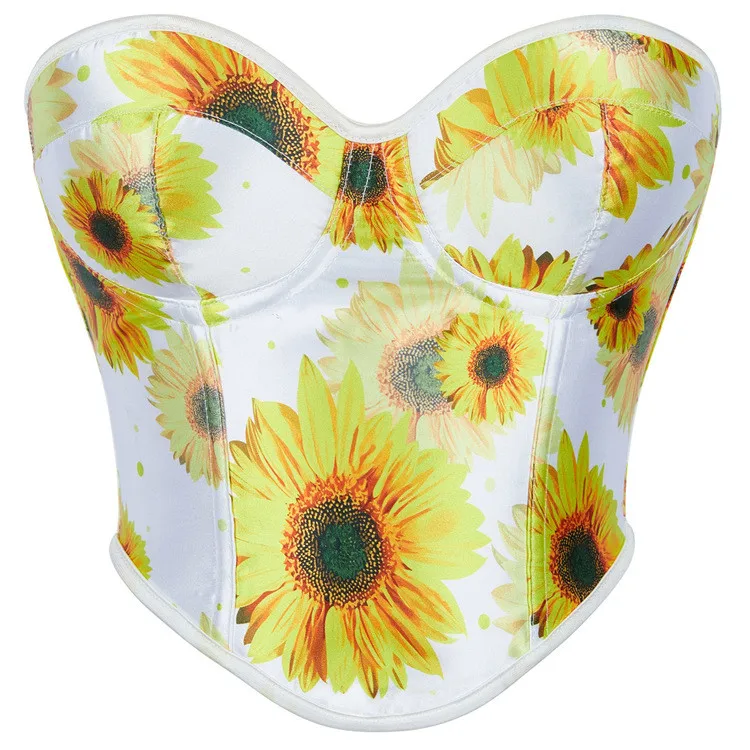 Women Gothic Strapless Underbust Corset Waist Trainer Slimming Bustiers Lingerie Shapewear Bones Basques Body Shaper