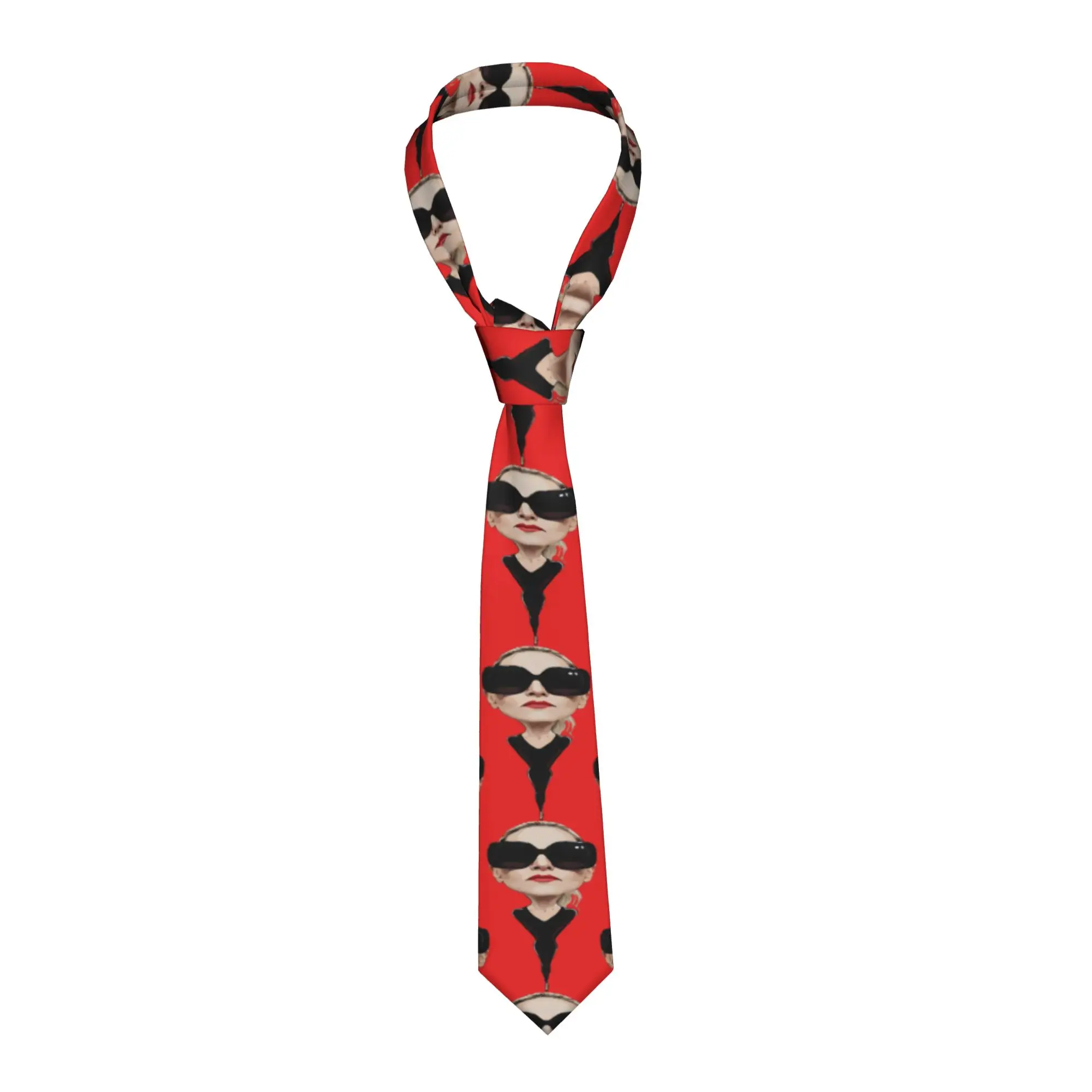 Madonnas Tie  Cosplay Party Neck Ties Kawaii Funny Neck Tie For Men Custom DIY Collar Tie Necktie Birthday Present