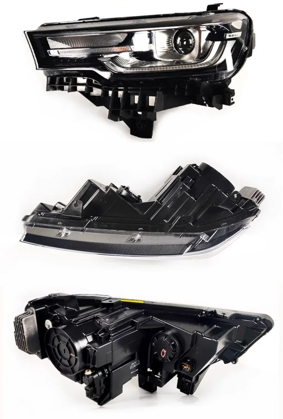 طقم الجسم LED المصد الأمامي ضوء المصباح ل Haval H7 2018 2019 تعديل عدسة LED النهار تشغيل ضوء الهالوجين بدوره إشارة