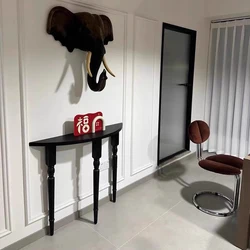 Black Hallway Entry Console Table Modern Porch Living Room Table Home Narrow Tavolino Soggiorno Moderno Furniture Decoration