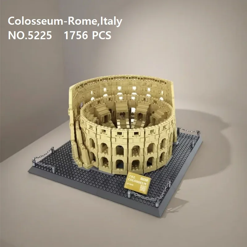 

1756pcs Mini Building Blocks Colosseum Rome Architecture NO.5225 DIY Bricks Assembly Educational Model Kit for Kids & Adults