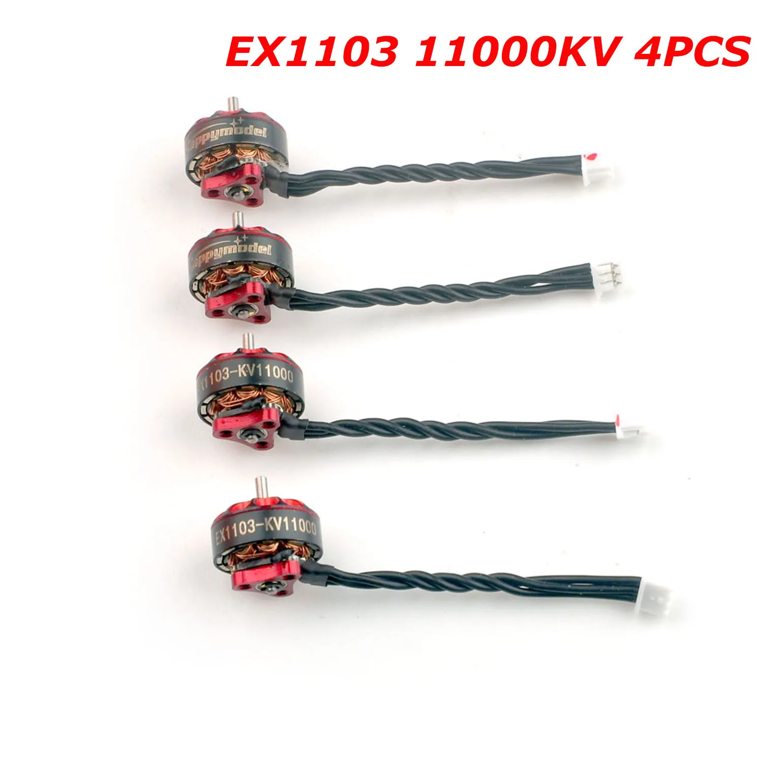 HappyModel EX1103S/1103 8000KV 11000KV 4PCS Borstelloze Motor Vervanging voor Bassline 2S Micro FPV Drone Vliegtuig Model Onderdelen