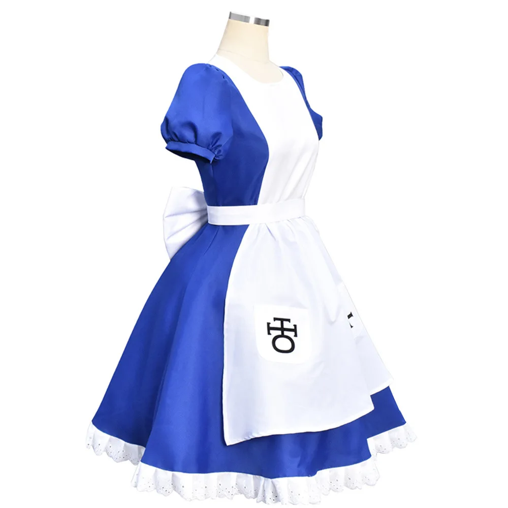 Halloween Carnaval Party Game Alice Madness Retourneert Cosplay Meid Jurken Schort Jurk Voor Vrouwen Meisjes Plus Size Nieuwigheid Kostuum