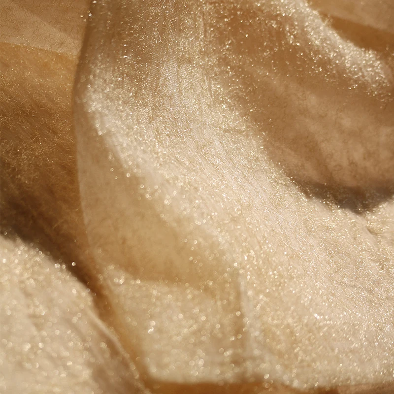 

Plush Tulle Wedding Dress Fabric High Density Glossy Structured Silhouette Designer Soft Drapable Luxury Bridal Fashion Fabric