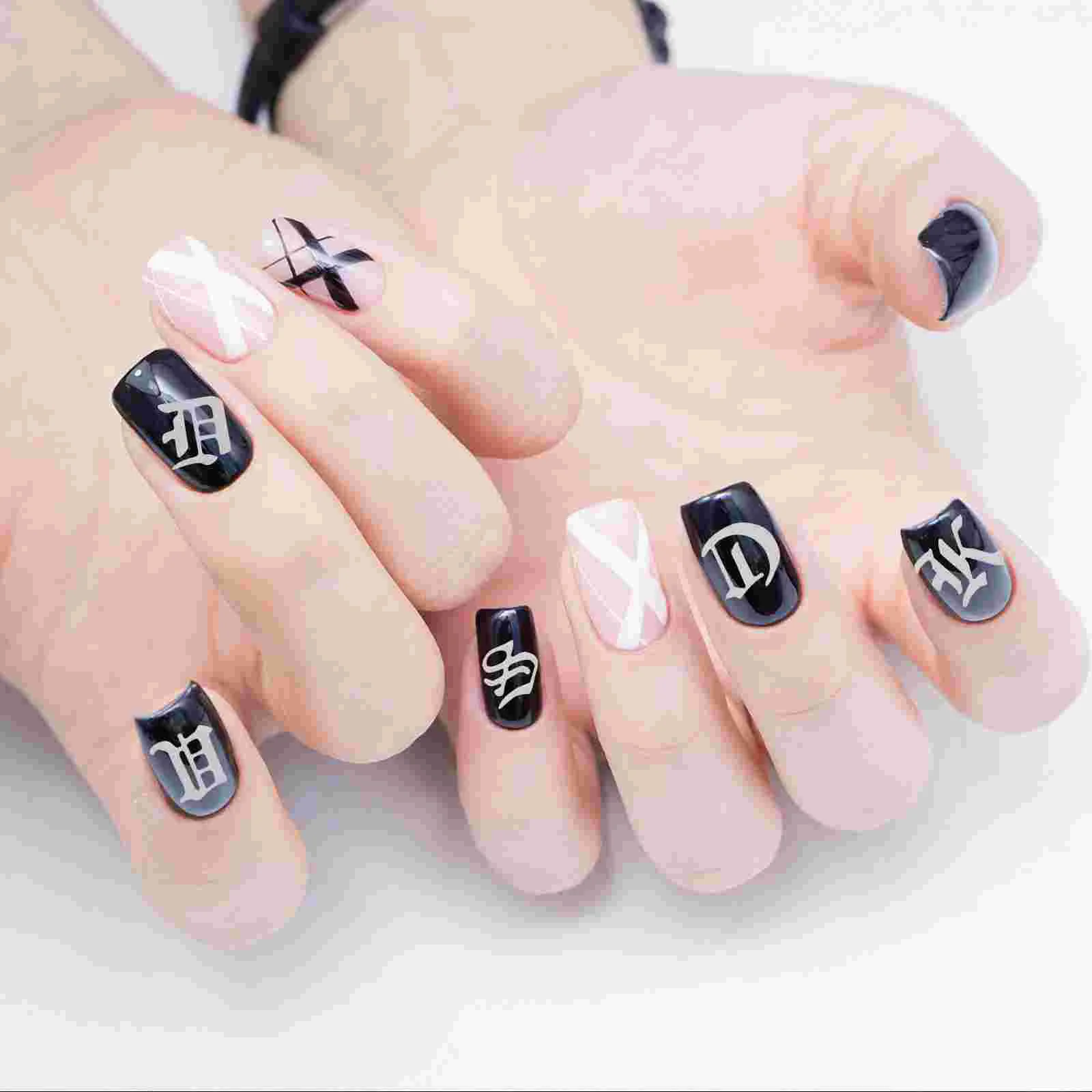 5 ensembles d'autocollants pour ongles, décorations décoratives Cool, décorations créatives pour ongles, décalcomanies élégantes, DIY bricolage