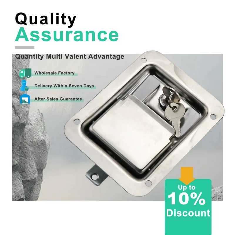 304 Stainless Steel Square Panel Lock Suitable For Industrial Distribution Box Doors And Rv Heavy-Duty Truck Box Type Trucks