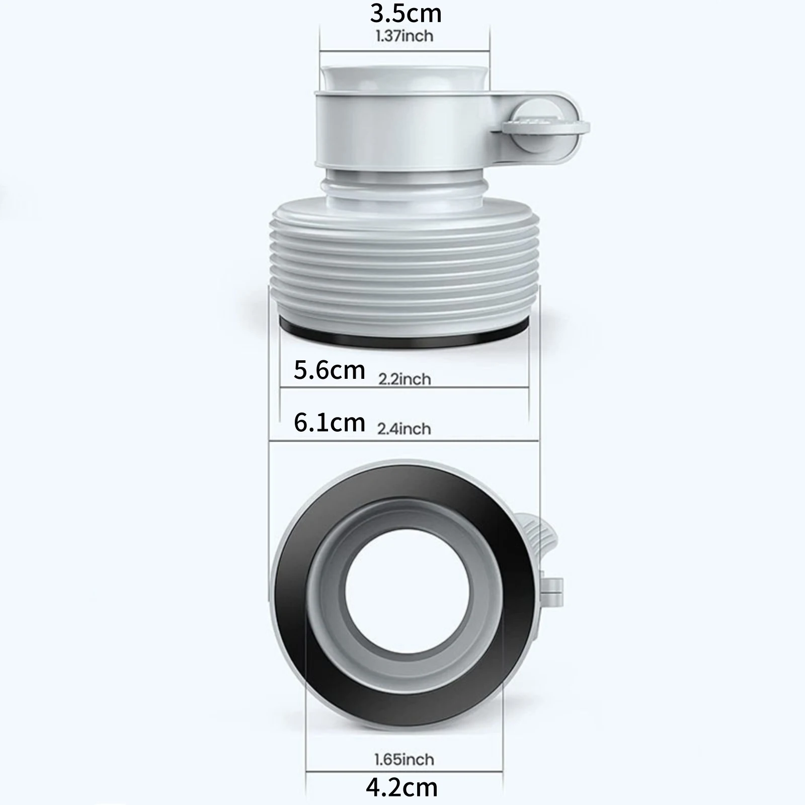 25009 Pool Pump Hose Adapter 2 Pack 1.25in Fittings to 1.5in Hose for Intex Bestway Coleman Filter Pump Saltwater System
