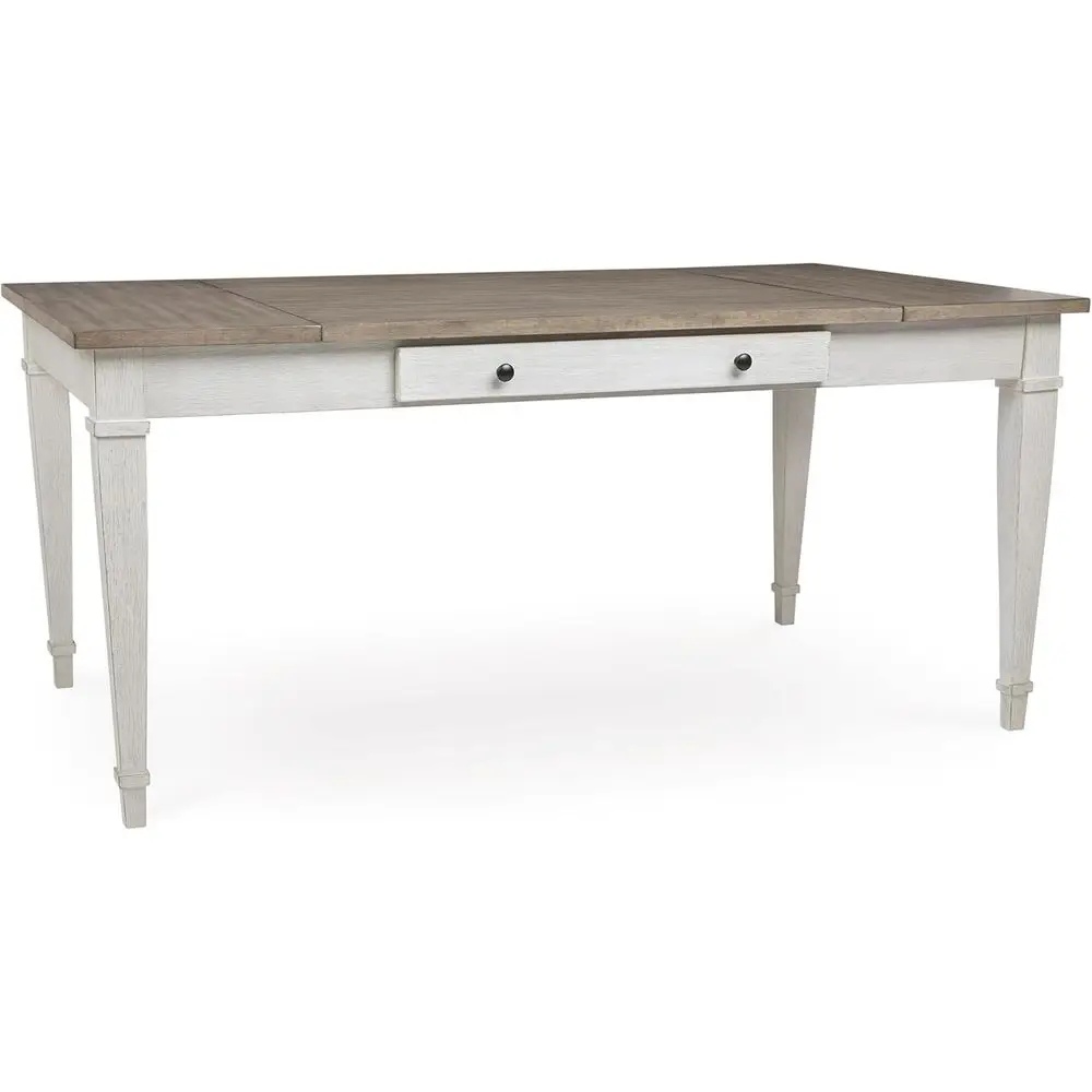 

Contemporary Storage Dining Table in White and Light Brown