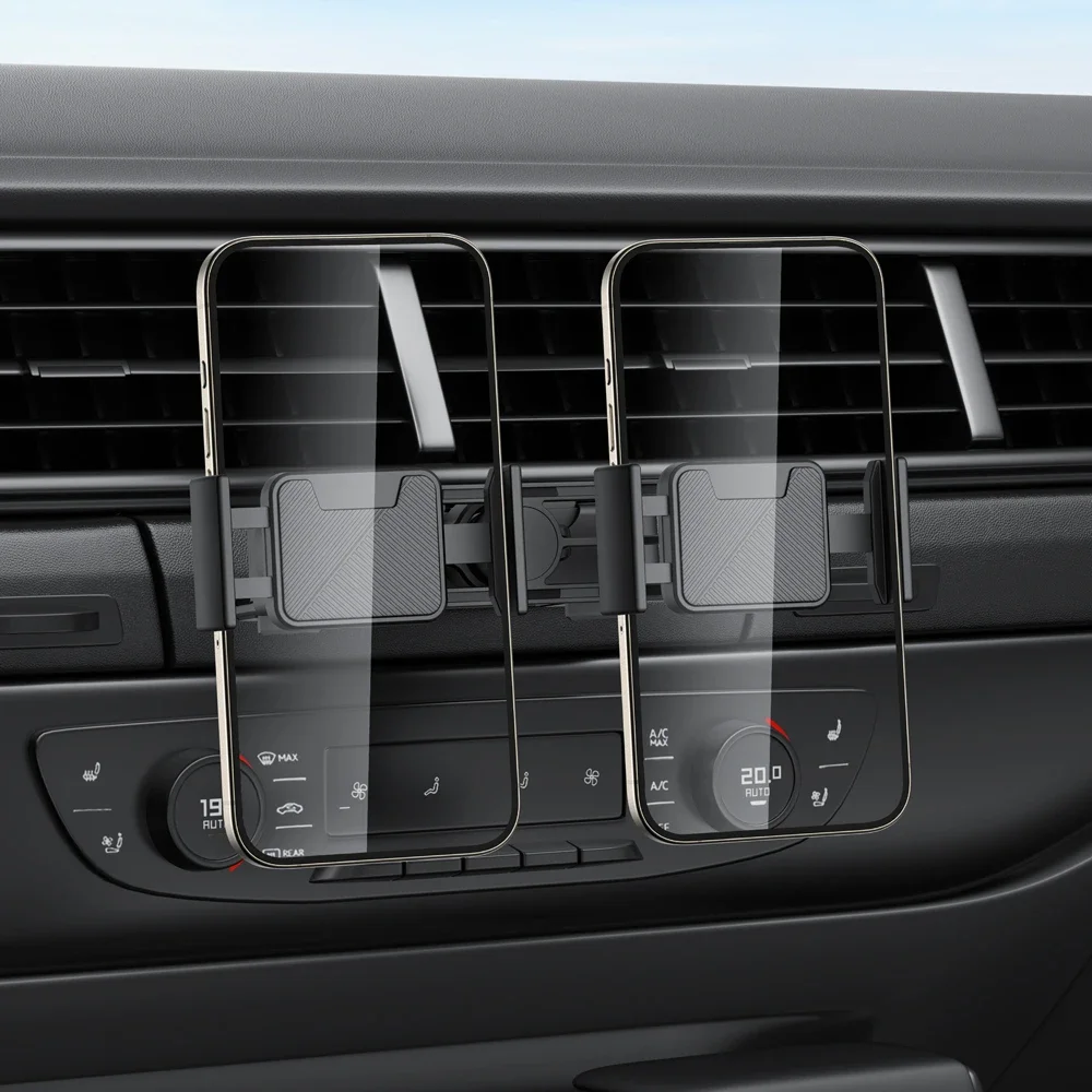Universeller Auto-CD-Steckplatz mit doppelter Telefonhalterung 360° °   Drehbares Anti-Shake-Design für 4-7-Zoll-Telefone, Autozubehör aus ABS+PC-Material