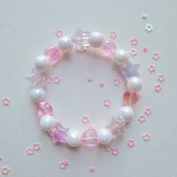 Kawaii cute pastel pink bracelet for small wrists