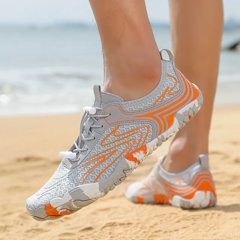 2025 رجل أحذية ماء عدم الانزلاق تنفس الخوض أكوا زوجين التجفيف السريع شاطئ السباحة أحذية رياضية داخلي متعدد الوظائف اليوغا