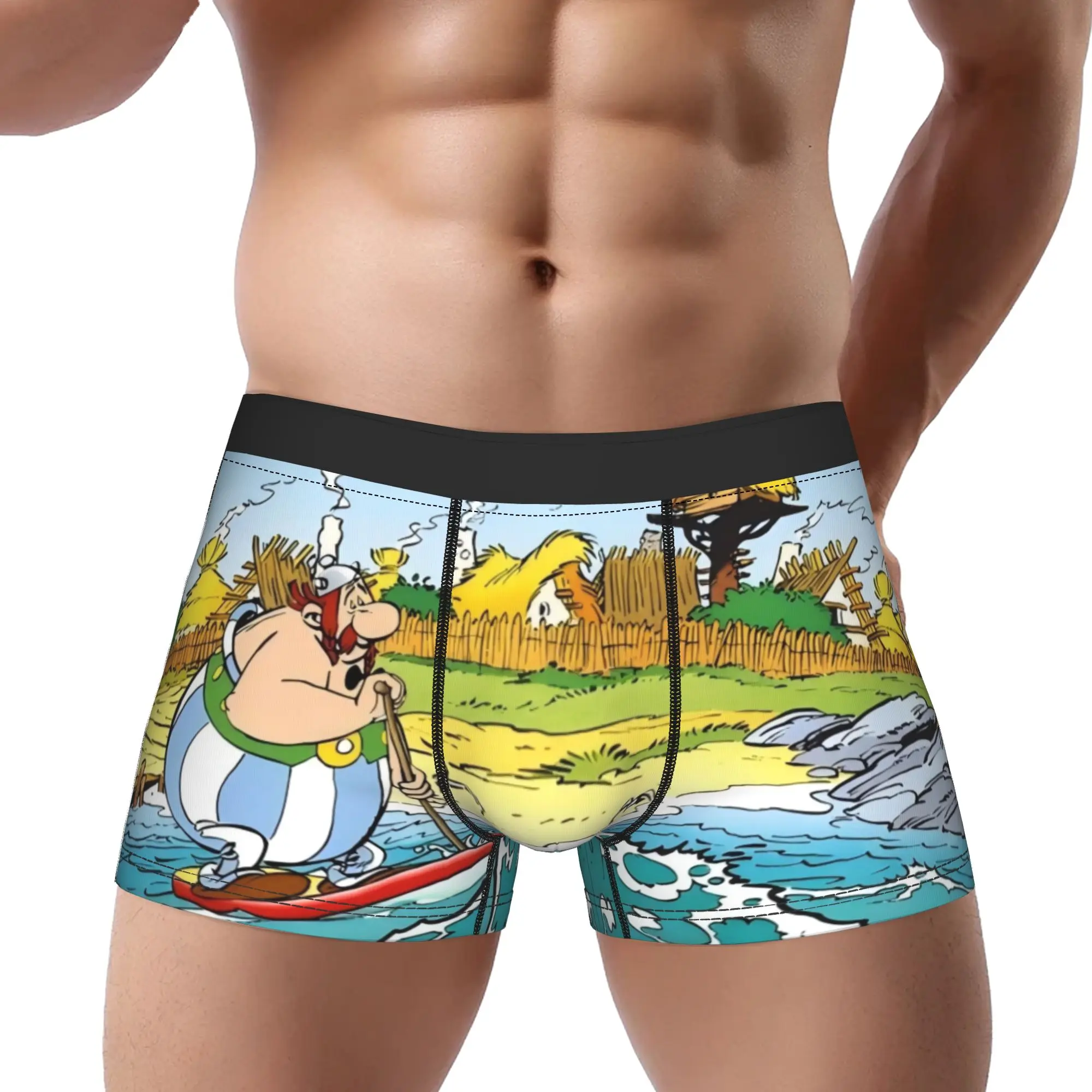 Calzoncillos Asterix the Gaul para hombre, ropa interior masculina, pantalones cortos ventilados Asterix the Gaul, calzoncillos tipo bóxer