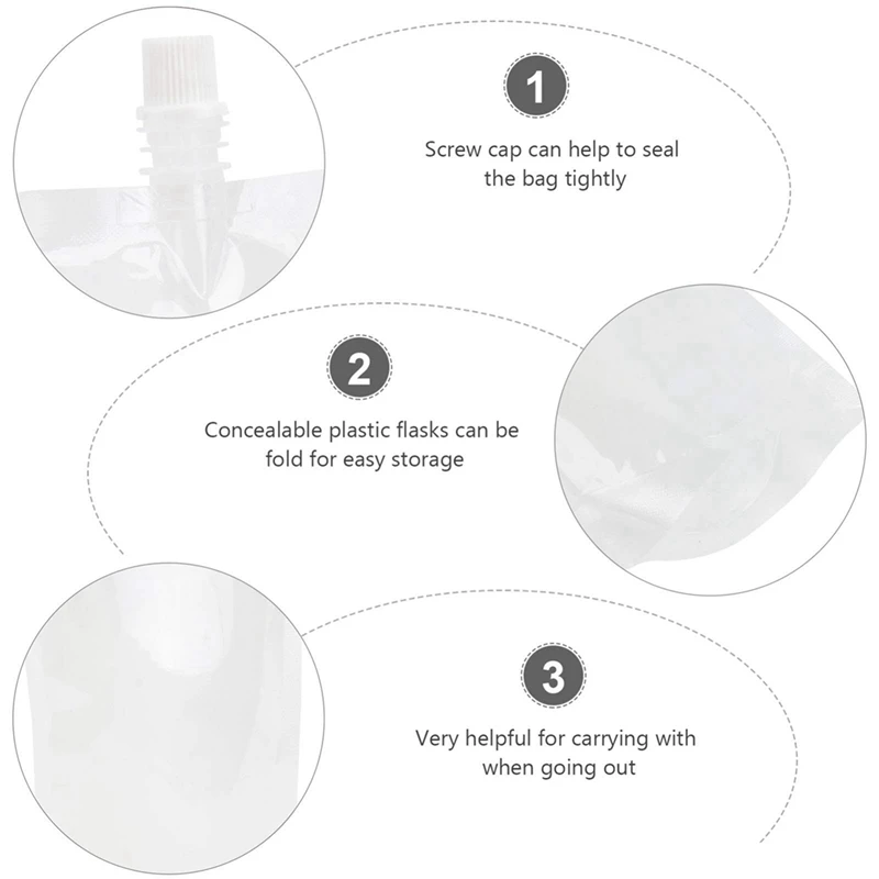 100 szt. 200Ml płynnego torba stojąca szczelna napoju worek do pakowania torebki z dzióbkiem do przechowywania soku z napojów kawa z mlekiem