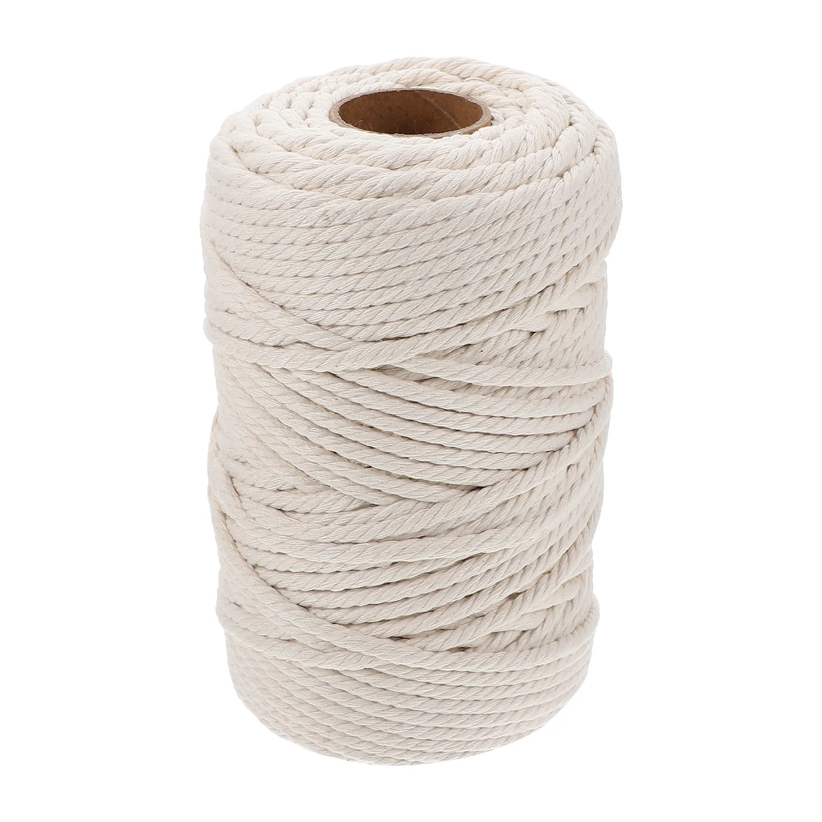

1 Roll Cotton Rope for DIY Crafts Tapestry Weaving Braided Cotton Cord Lightweight Portable Sturdy Woven Rope Craft Decor