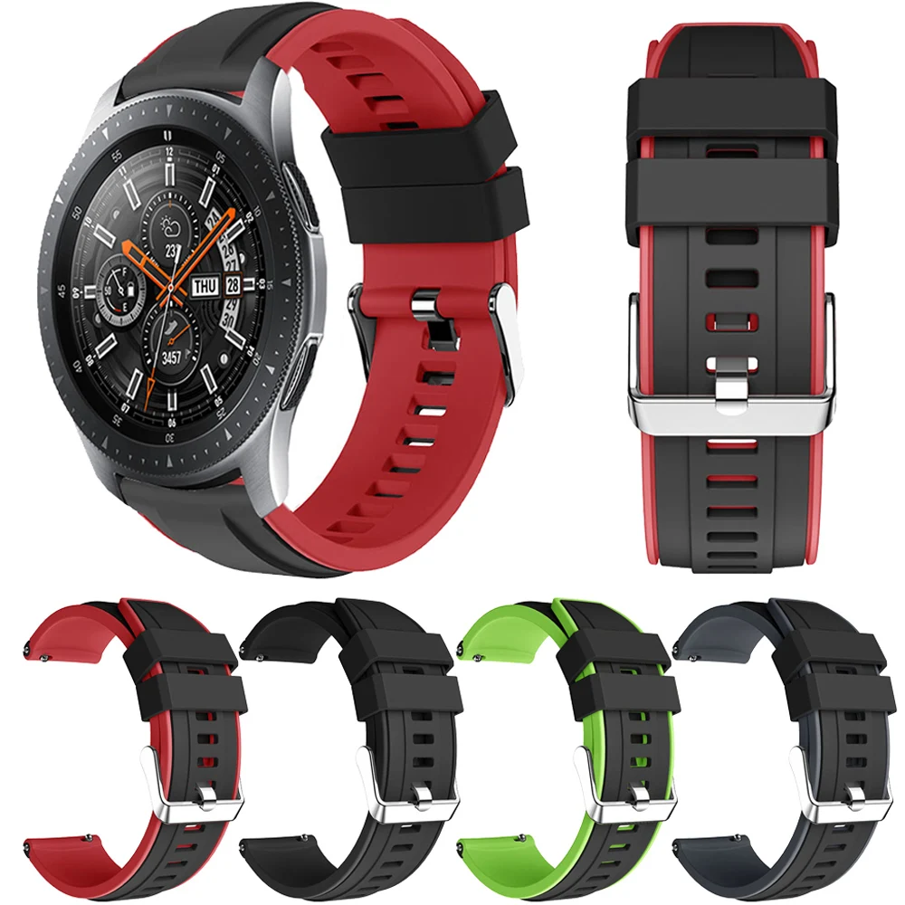

22MM Silicone Watch Strap For Samsung Galaxy Watch 46MM Active2 44MM Smart Bracelet Replaceable For Gear S3 Classic/Frontier S2