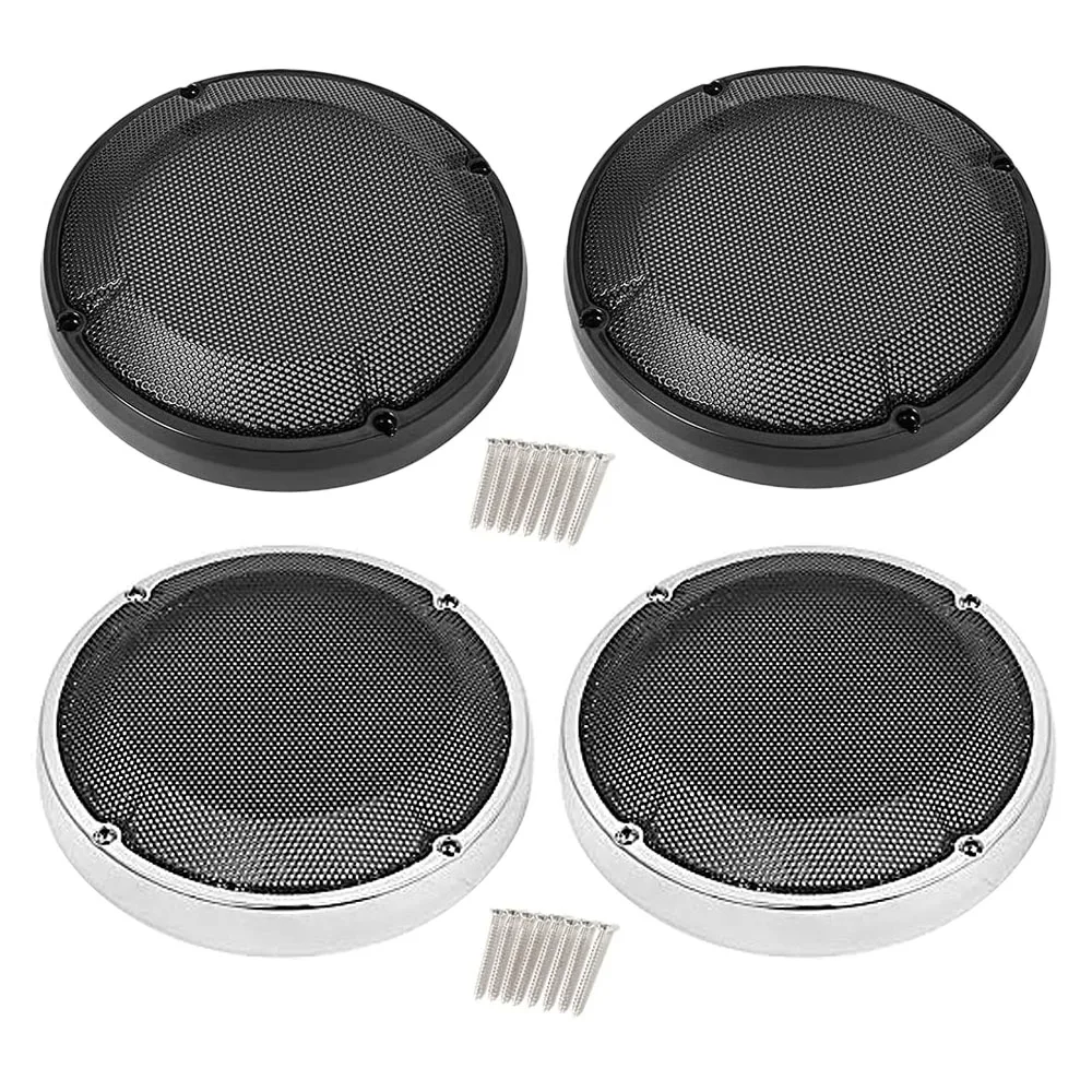 

6.5Inch Motorcycle Saddlebag Lid Round Speaker Grill Cover for Harley Touring Road King Electra Glide Street Glide 1983-2020