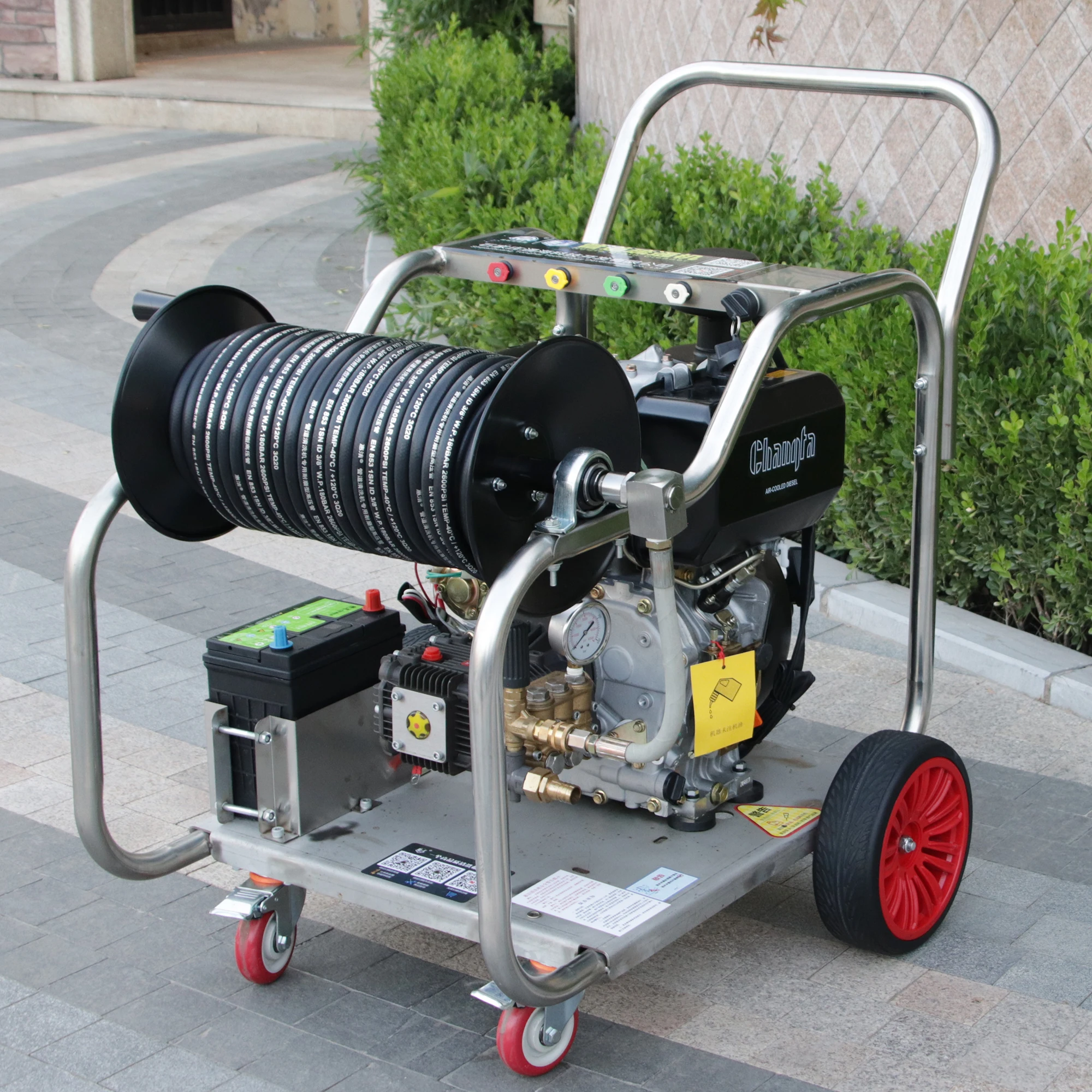 300 bar high-pressure washing hine, commercial industrial pump, high-pressure car washing hine driven by  engine