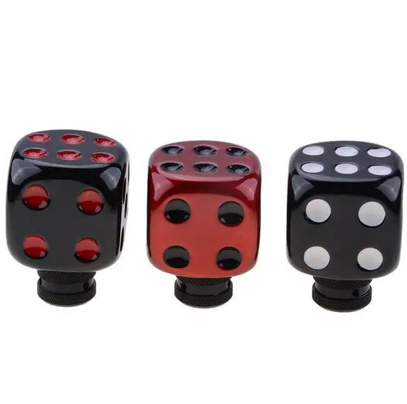 Universal Manual Dice Shape Car Resin Modified Gear Shift Knob Stick Lever Shifter