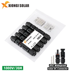 XIONGISOLAR DC Solar Connector 1000V30A Solar Panel  Stecker Connectors Kit for PV/MC Cable 2.5/4/6mm2 1500V/45A