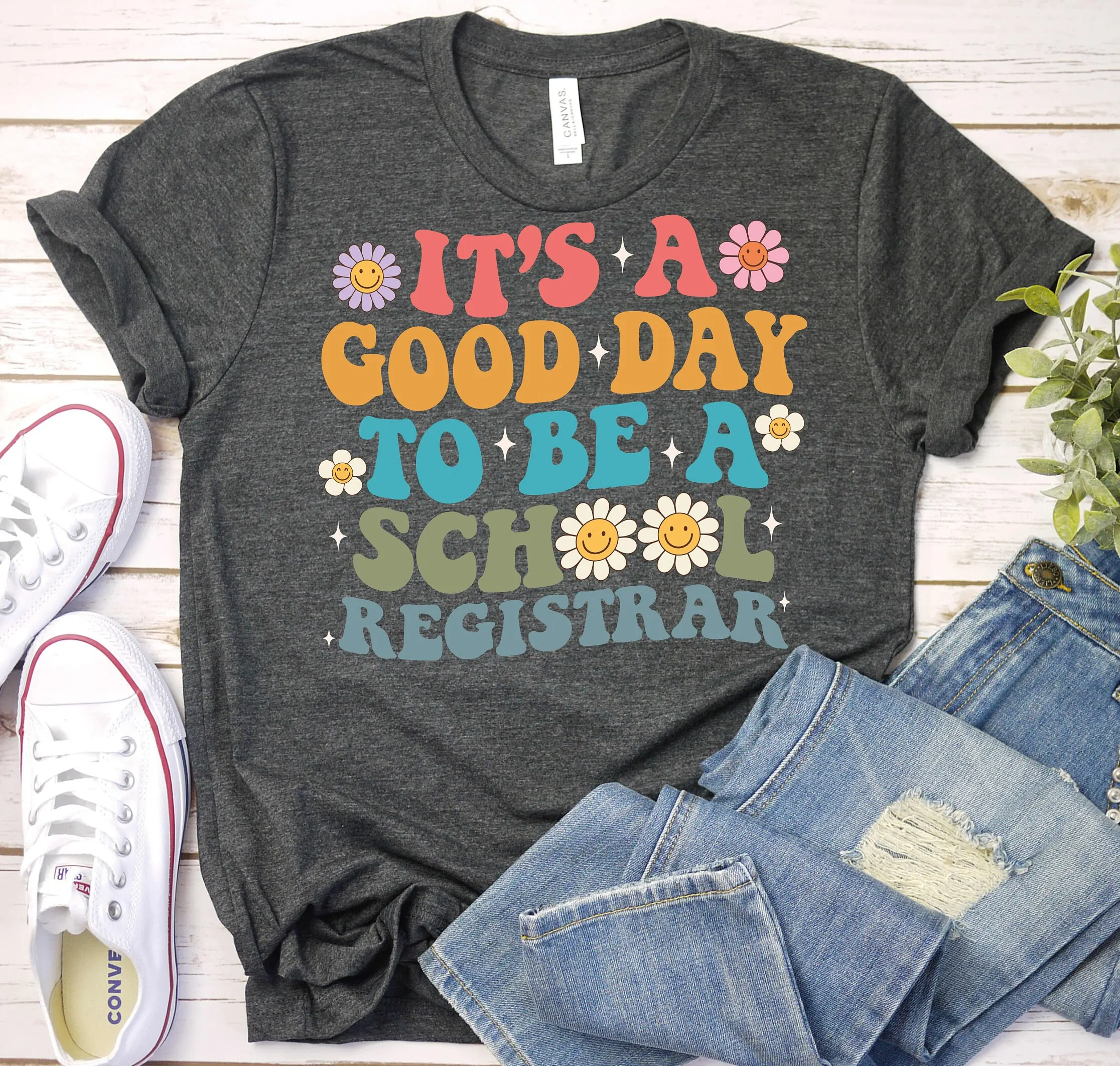 School Registrar T Shirt Back To Retro Senior Administrative Executive First Day Of